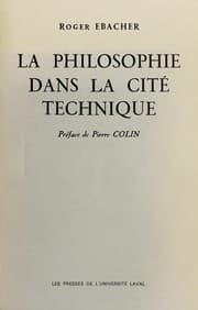 Tapa de La philosophie dans la cité technique