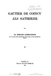 Tapa de Gautier de Coincy als Satiriker