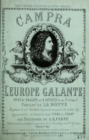 Tapa de L'Europe galante