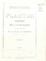 Tapa de Énumération des plantes indigènes de l'île de Tahiti