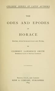 Tapa de The Odes and Epodes of Horace