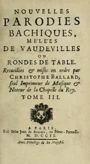 Tapa de Nouvelles parodies bacchiques