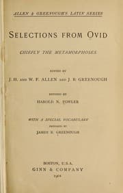 Tapa de Selections from Ovid, chiefly the Metamorphoses