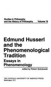 Tapa de Edmund Husserl and the Phenomenological Tradition