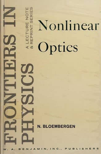 Tapa de Nonlinear optics