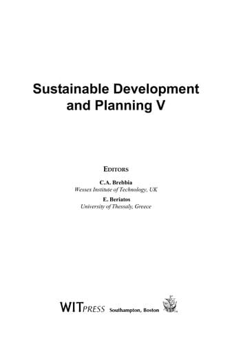 Tapa de Sustainable Development and Planning V
