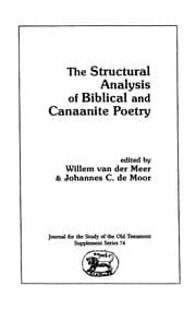 Tapa de The Structural analysis of biblical and Canaanite poetry