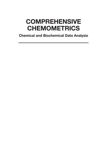 Tapa de Comprehensive chemometrics