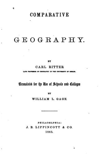 Tapa de Comparative geography.