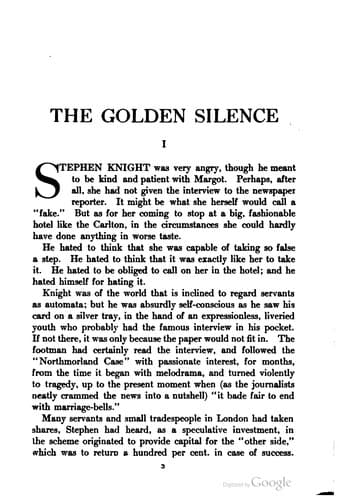 Tapa de The golden silence