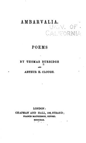 Tapa de Ambarvalia: Poems