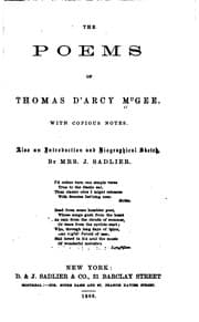 Tapa de The Poems of Thomas D'Arcy McGee: With Copious Notes. Also an Introduction ..