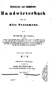 Tapa de Hebräisches und chaldäisches Handwörterbuch über das Alte Testament