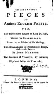 Tapa de Miscellaneous pieces of Antient English poesie