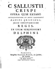 Tapa de C. Sallustii Crispi Opera quae extant