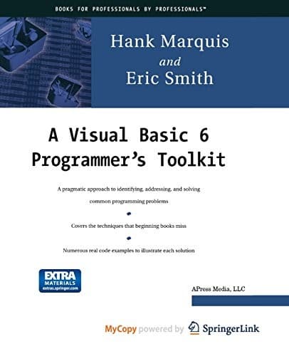 Tapa de A Visual Basic 6 Programmer’s Toolkit