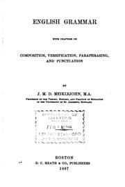 Tapa de English Grammar, with Chapters on Composition, Versification, Paraphrasing, and Punctuation