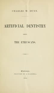 Tapa de Artificial dentistry among the Etruscans