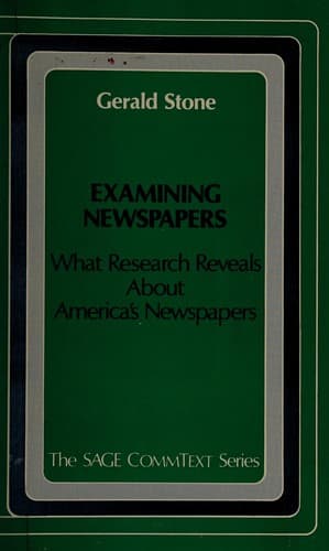 Tapa de Examining newspapers