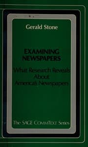 Tapa de Examining newspapers
