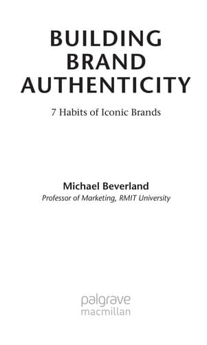 Tapa de Building brand authenticity