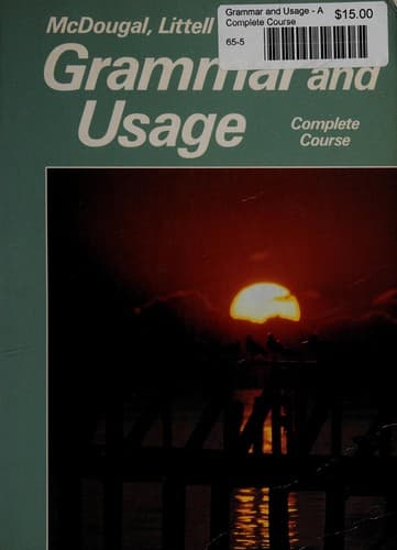 Tapa de Grammar and Usage (Mcdougal Littell English Blue Level)