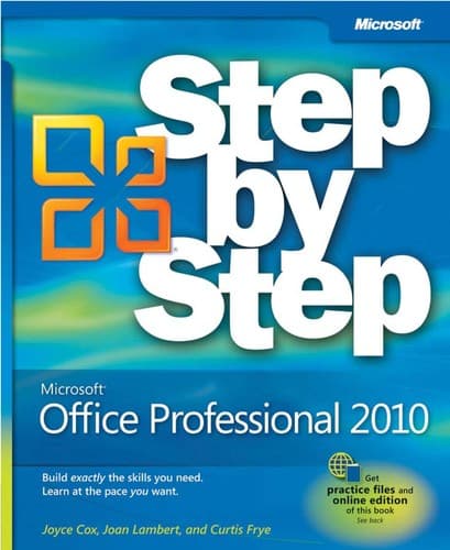 Tapa de Microsoft Office Professional 2010 step by step