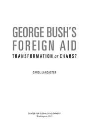 Tapa de George Bush's foreign aid