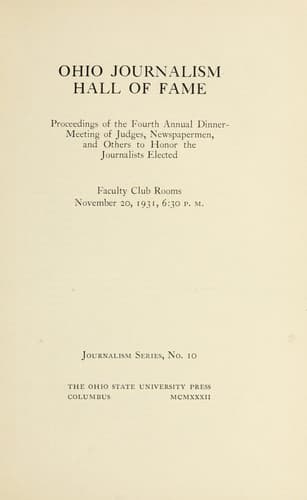 Tapa de Journalism series