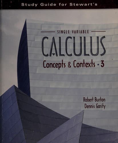 Tapa de Study guide for Stewart's Single variable calculus