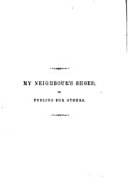 Tapa de My neighbour's shoes; or, Feeling for others, by A.L.O.E