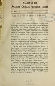 Tapa de Notes on a few old Catholic hymn books