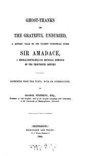 Tapa de Ghost-thanks or The Grateful unburied, a mythic tale in its oldest European form Sir Amadace, a ..