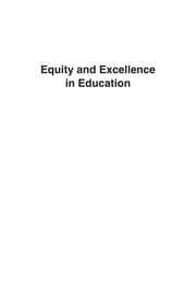 Tapa de Equity and excellence in education