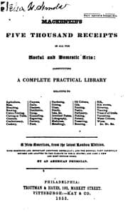 Tapa de Mackenzie's Five Thousand Receipts in All the Useful and Domestic Arts: Constituting a Complete ..