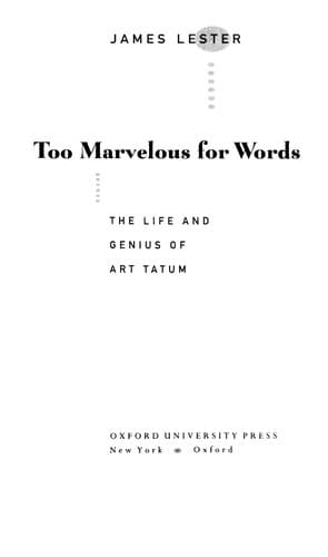 Tapa de Too marvellous for words
