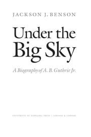 Tapa de Under the big sky