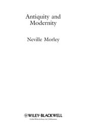 Tapa de Antiquity and modernity