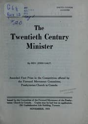 Tapa de The twentieth century minister