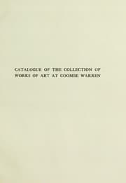 Tapa de Catalogue of the collection of works of art at Coombe Warren