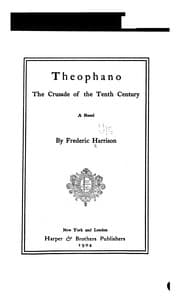 Tapa de Theophano, the Crusade of the Tenth Century: The Crusade of the Tenth Century; a Novel