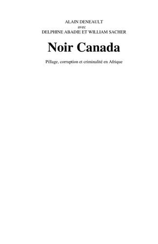 Tapa de Noir Canada
