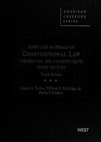 Tapa de Cases and materials on constitutional law