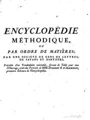 Tapa de Encyclopédie méthodique