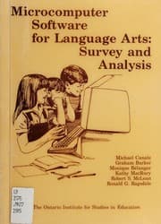 Tapa de Microcomputer software for language arts