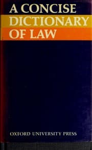 Tapa de A Concise dictionary of law