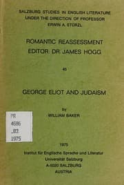 Tapa de George Eliot and Judaism