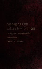 Tapa de Managing our urban environment