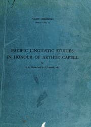 Tapa de Pacific linguistic studies in honour of Arthur Capell