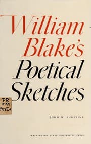 Tapa de William Blake's Poetical sketches